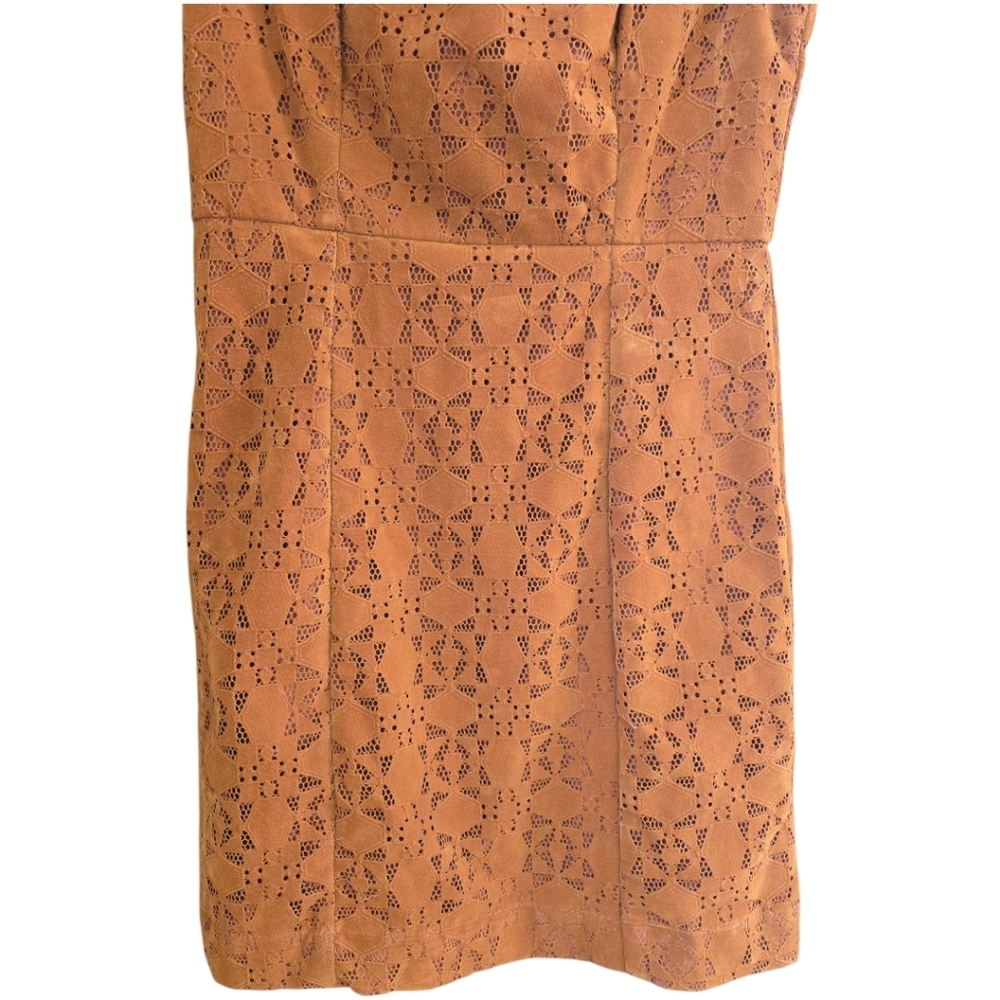NWT Anthropologie Maeve Faux Suede Shift Dress Size 2 Copper Brown MSRP $170 - Picture 10 of 13